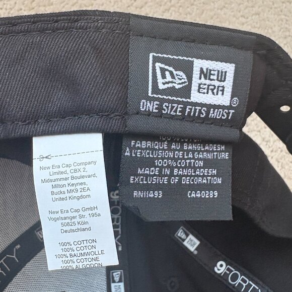 New Era Boston Celtics 9FORTY Black Snapback Adjustable Hat Cap NBA OSFM NWT - Picture 5 of 6